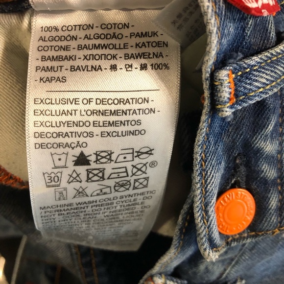Heron Preston X Levis 501 Jeans Men's Sz 29X32 Deconstructed Denim Buttonfly - Picture 11 of 11